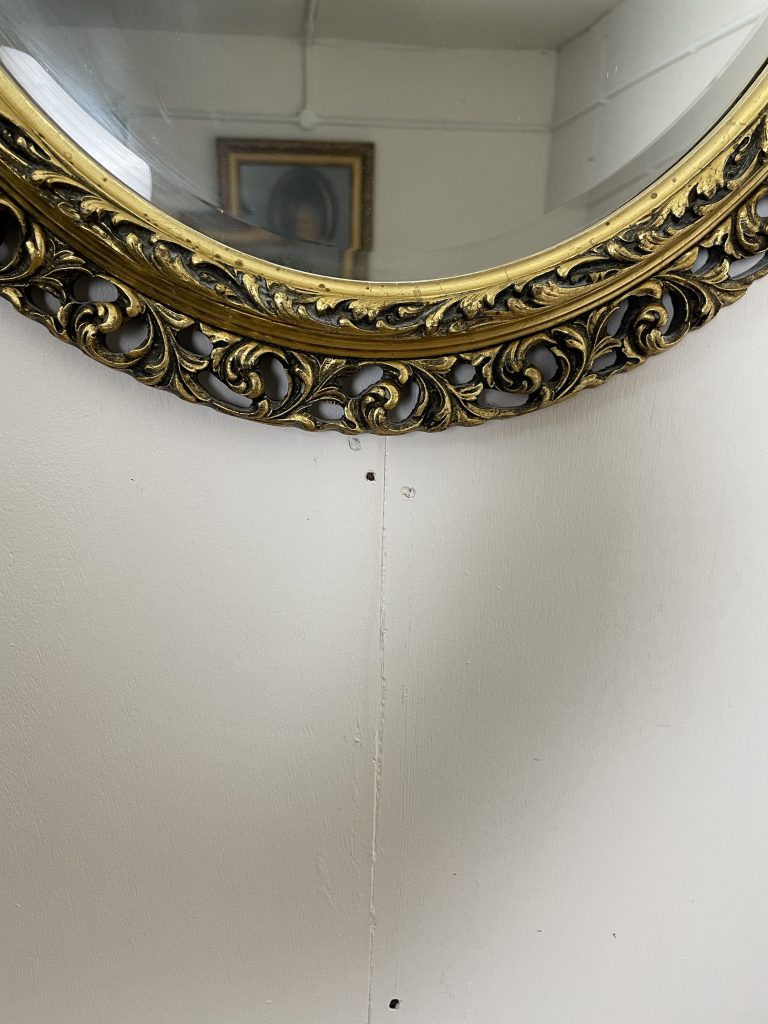 20C Gilded Oval Wall Mirror
