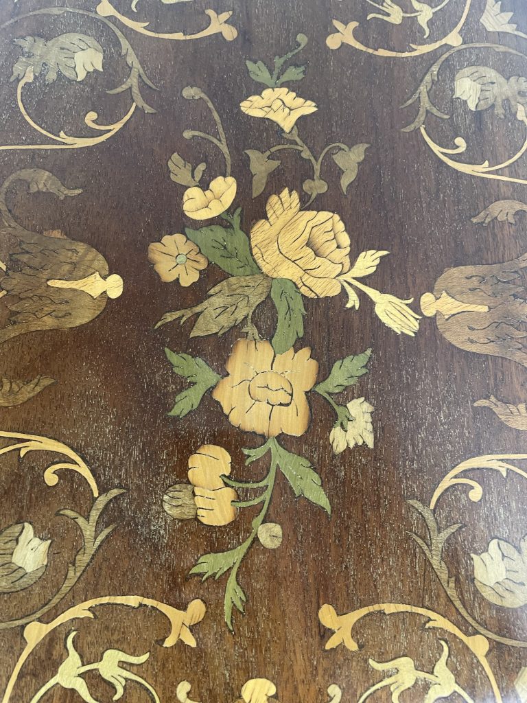 antique-floral-side-table