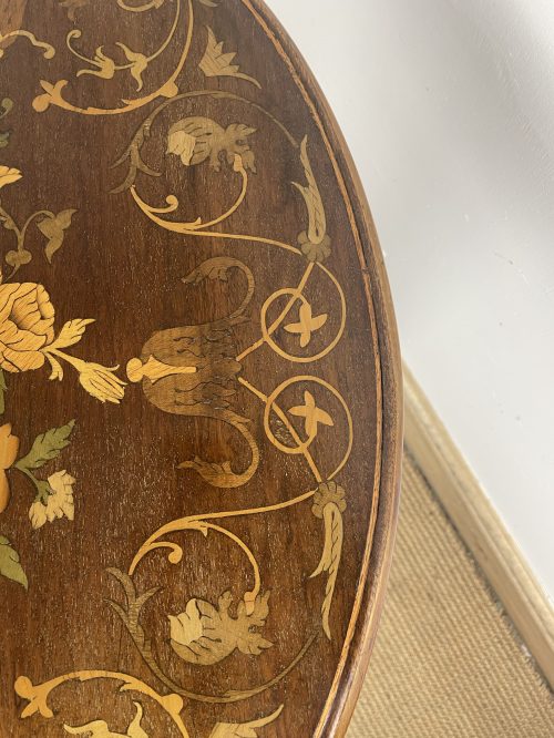 antique-floral-side-table