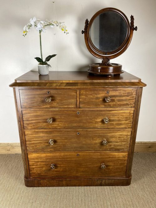 19c-tea-top-caddy-mahogany-chest-of-drawers-antique-bedroom-storage